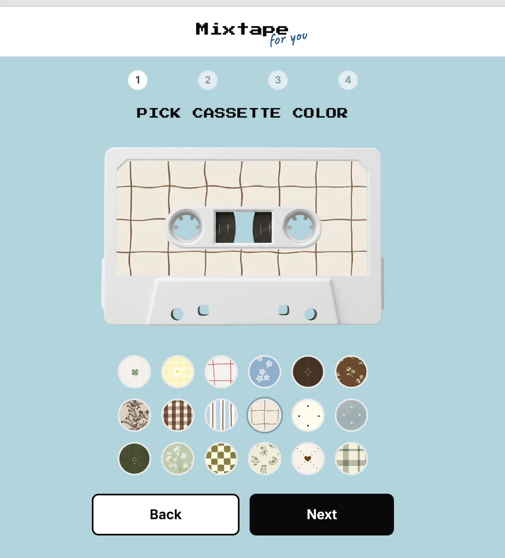 Mixtape for You interface reference